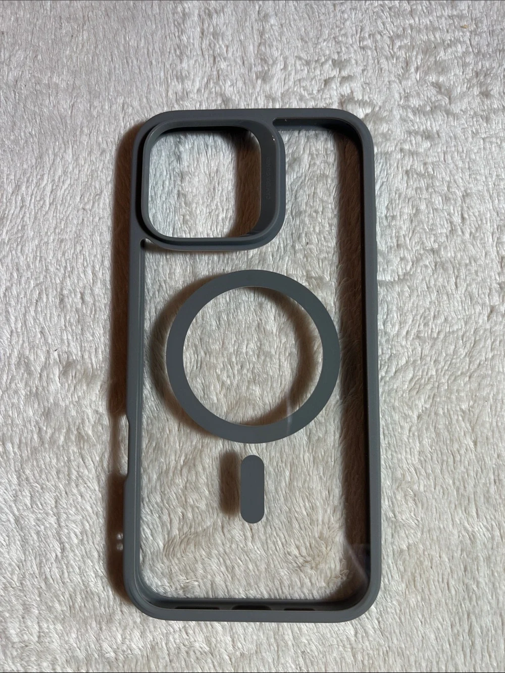 iPhone 16 Pro Max Magnetic Clear and Grey Phone Case